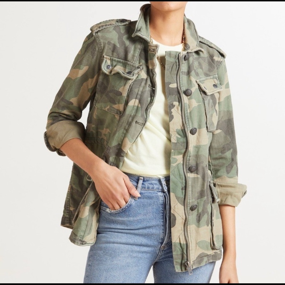 Free People Camo Utility Jacket